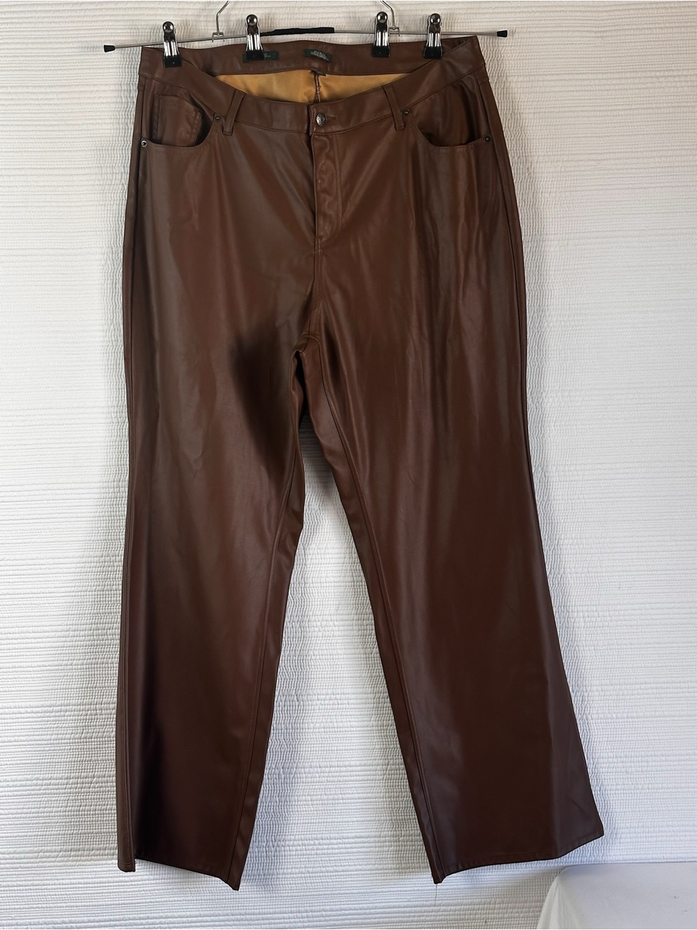 Wild Fable Brown Faux Leather Low Rise Flare Pants Size 17 Y2K 2000s Grunge